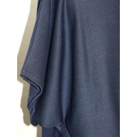 Modna sukienka z rękawem kimono niebieski/ indygo melanż